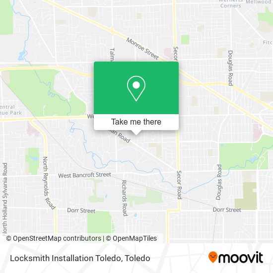 Locksmith Installation Toledo map