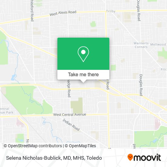 Mapa de Selena Nicholas-Bublick, MD, MHS