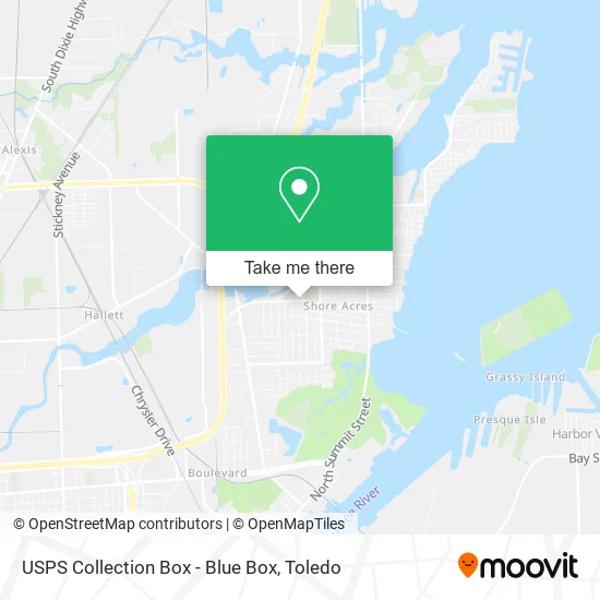 USPS Collection Box - Blue Box map
