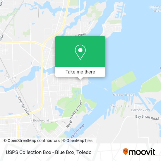 USPS Collection Box - Blue Box map