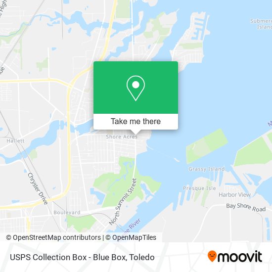 USPS Collection Box - Blue Box map