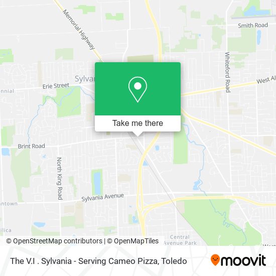 The V.I . Sylvania - Serving Cameo Pizza map