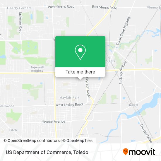 US Department of Commerce map