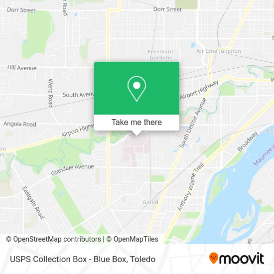 USPS Collection Box - Blue Box map