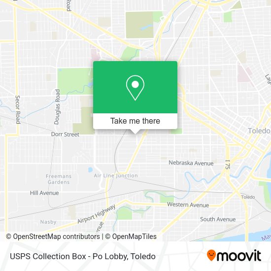 USPS Collection Box - Po Lobby map