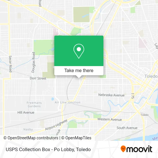 Mapa de USPS Collection Box - Po Lobby