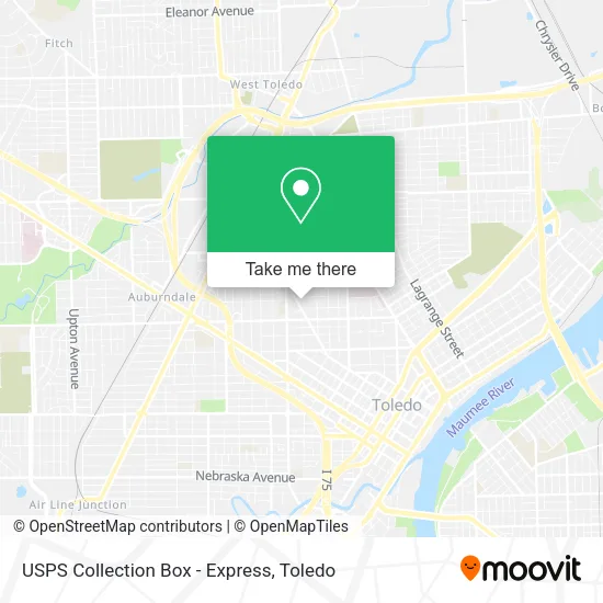 Mapa de USPS Collection Box - Express