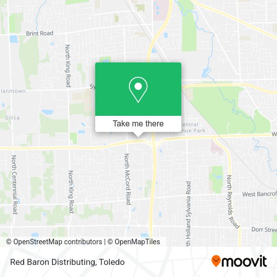 Red Baron Distributing map