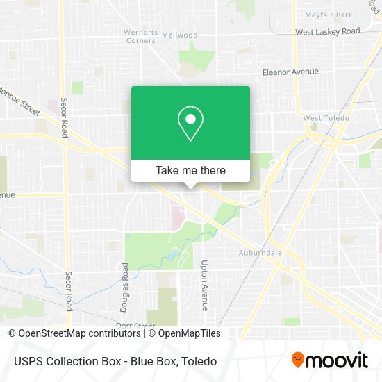 USPS Collection Box - Blue Box map