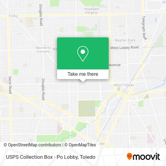 USPS Collection Box - Po Lobby map