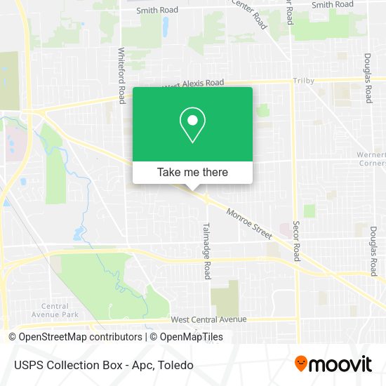 USPS Collection Box - Apc map