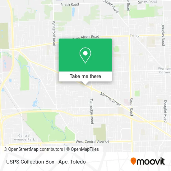 Mapa de USPS Collection Box - Apc