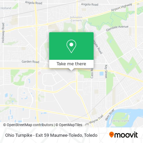 Ohio Turnpike - Exit 59 Maumee-Toledo map