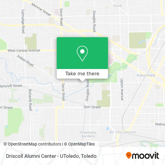 Driscoll Alumni Center - UToledo map