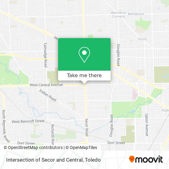 Mapa de Intersection of Secor and Central