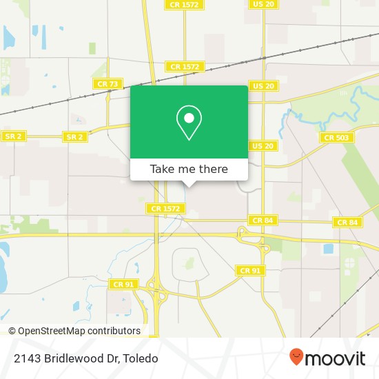 Mapa de 2143 Bridlewood Dr
