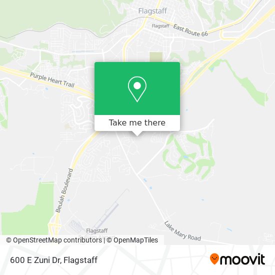 Mapa de 600 E Zuni Dr