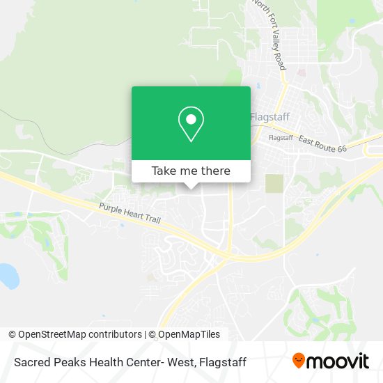 Sacred Peaks Health Center- West map