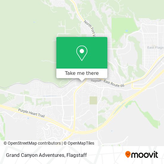 Mapa de Grand Canyon Adventures