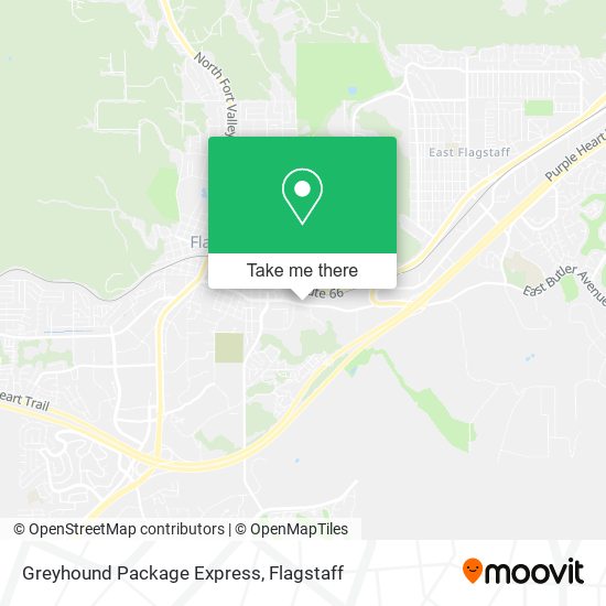 Greyhound Package Express map