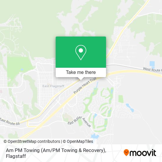Am PM Towing map