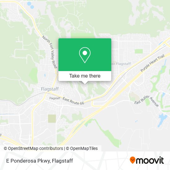 E Ponderosa Pkwy map