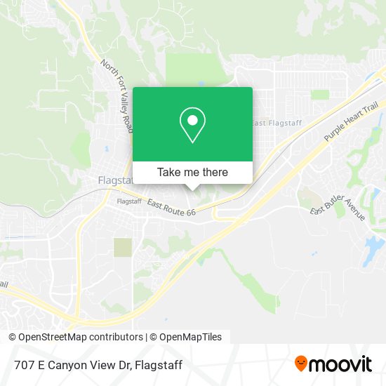 Mapa de 707 E Canyon View Dr