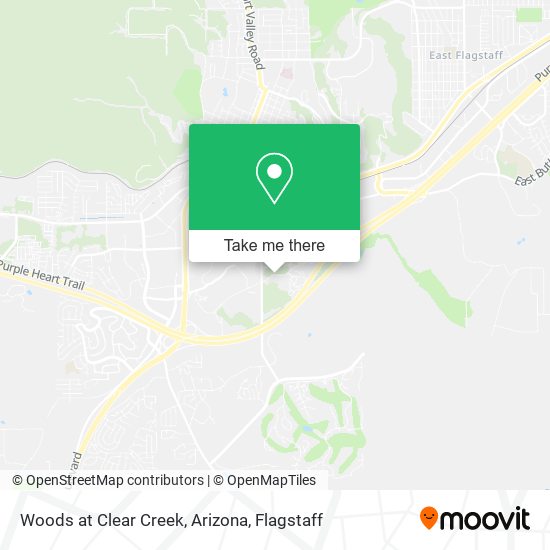 Woods at Clear Creek, Arizona map