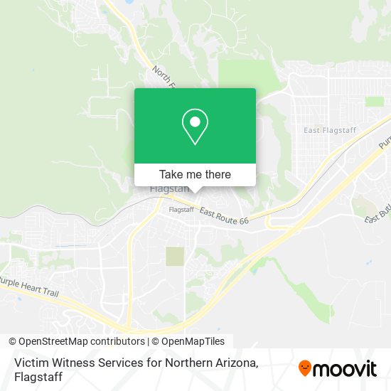 Victim Witness Services for Northern Arizona map