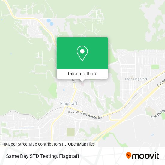 Same Day STD Testing map