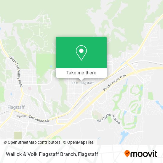 Wallick & Volk Flagstaff Branch map