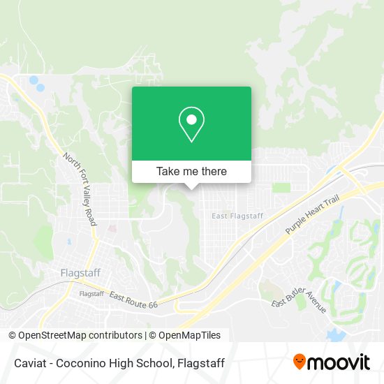 Caviat - Coconino High School map