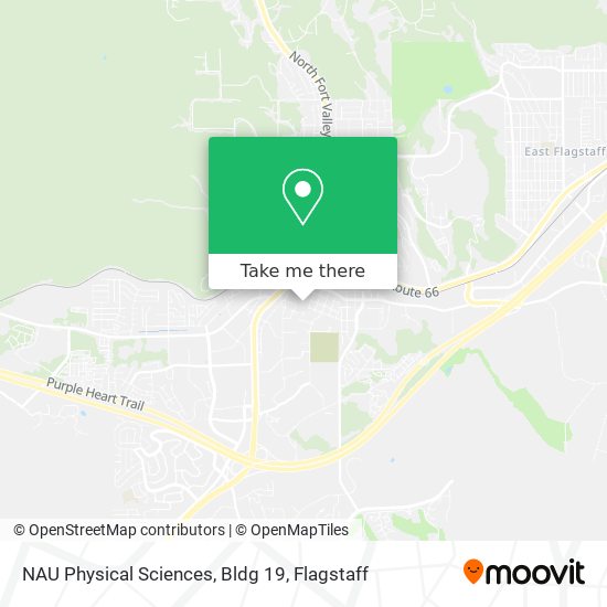 Mapa de NAU Physical Sciences, Bldg 19