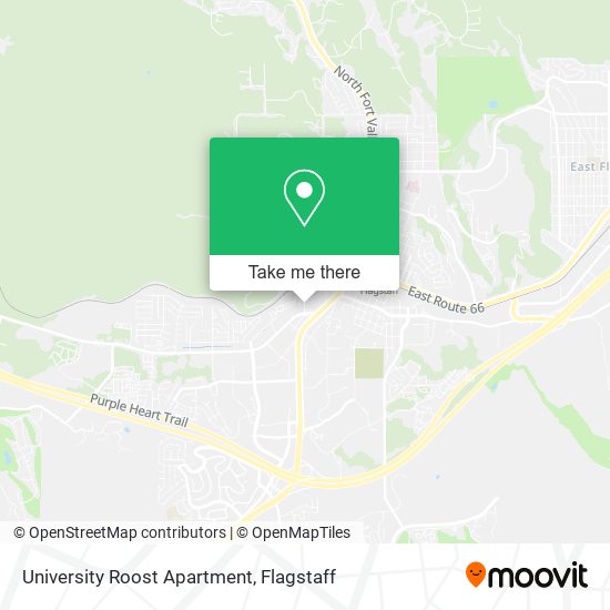 University Roost Apartment map