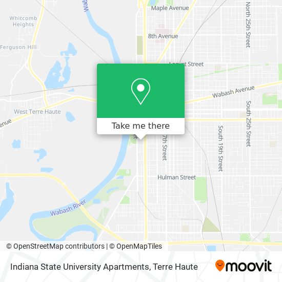 Indiana State University Apartments map