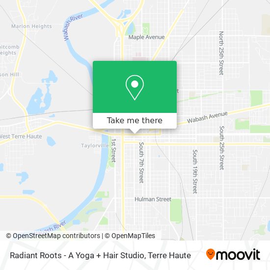 Radiant Roots - A Yoga + Hair Studio map