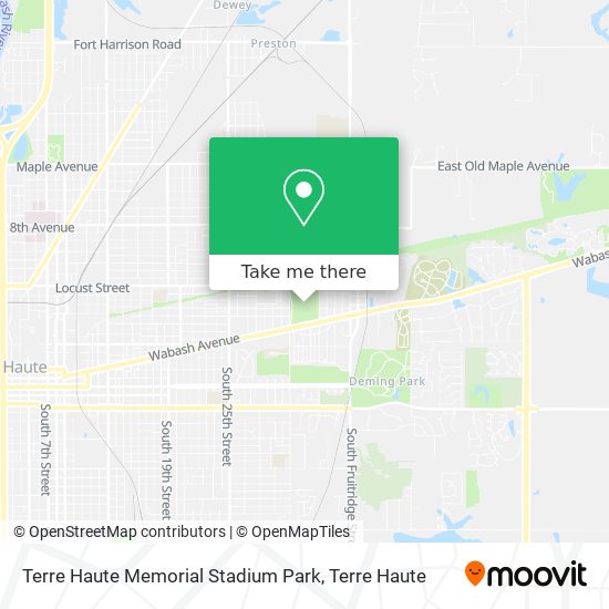Terre Haute Memorial Stadium Park map