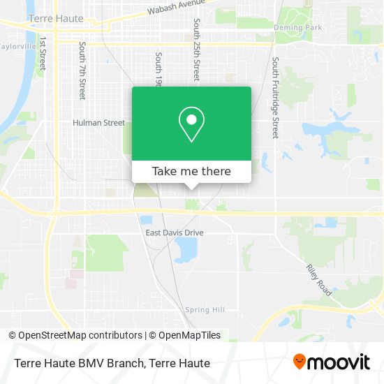 Mapa de Terre Haute BMV Branch