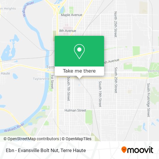 Ebn - Evansville Bolt Nut map