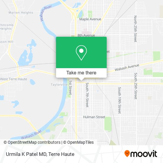 Urmila K Patel MD map