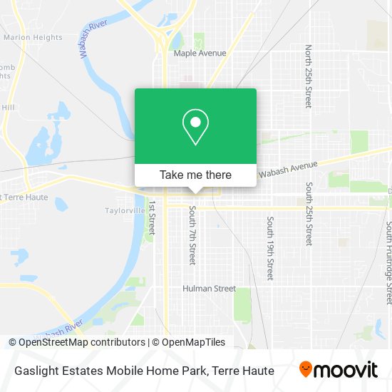 Gaslight Estates Mobile Home Park map