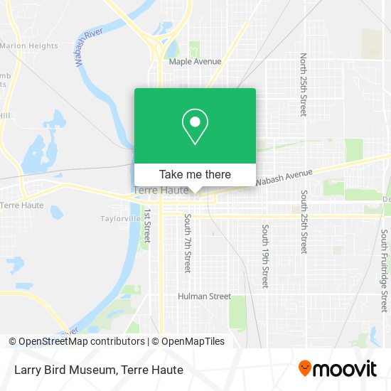 Larry Bird Museum map