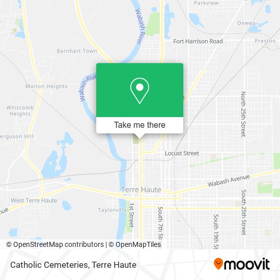 Catholic Cemeteries map