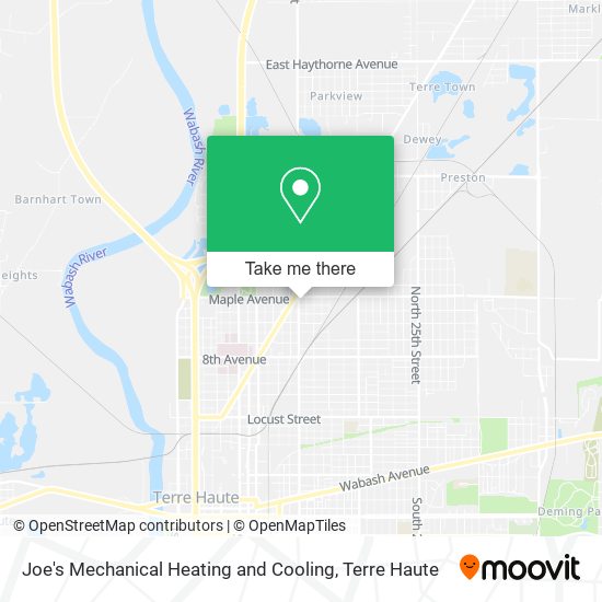 Joe's Mechanical Heating and Cooling map