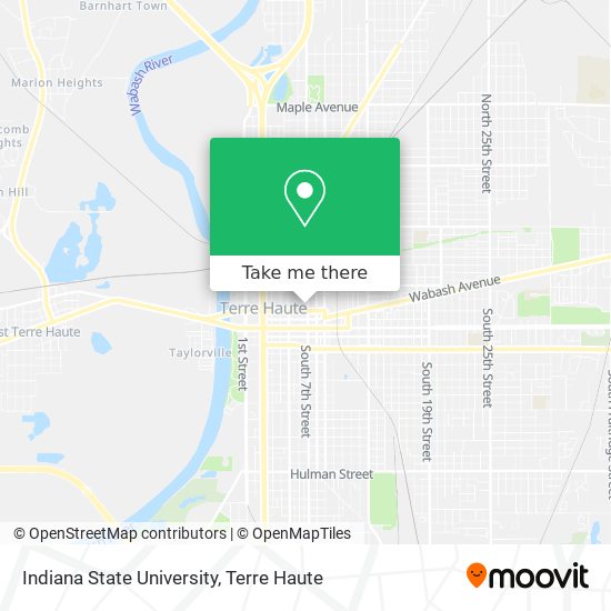 Mapa de Indiana State University