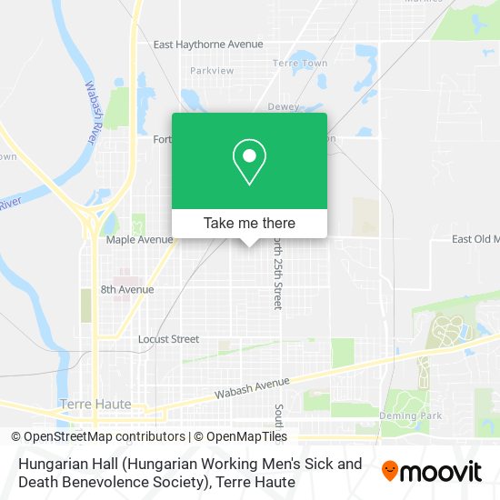 Hungarian Hall (Hungarian Working Men's Sick and Death Benevolence Society) map