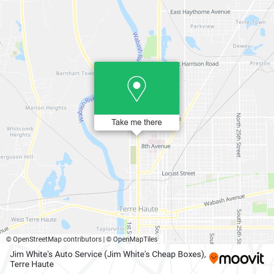 Jim White's Auto Service (Jim White's Cheap Boxes) map