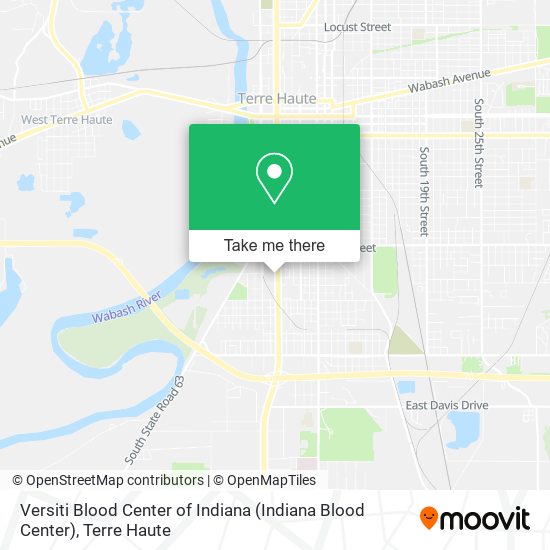 Versiti Blood Center of Indiana (Indiana Blood Center) map