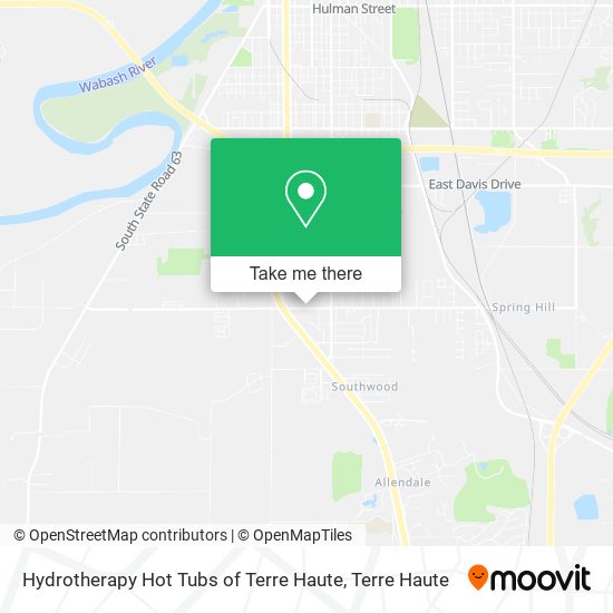 Hydrotherapy Hot Tubs of Terre Haute map