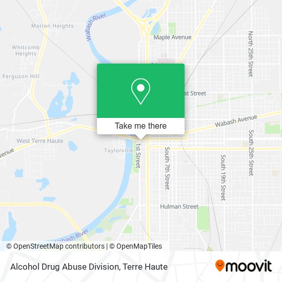 Alcohol Drug Abuse Division map